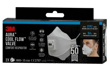[1042866] STOFMASKER 9322+ FFP2 MET VENTIEL (2ST)