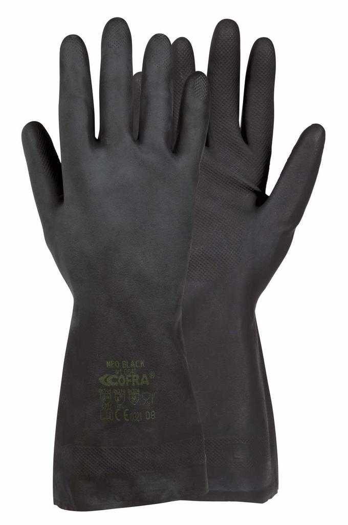 HANDSCHOEN NEO BLACK 12DOZ (12PR)