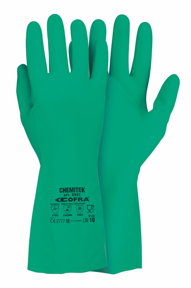 HANDSCHOEN CHEMITEK VERDE 12DOZ (12PR)