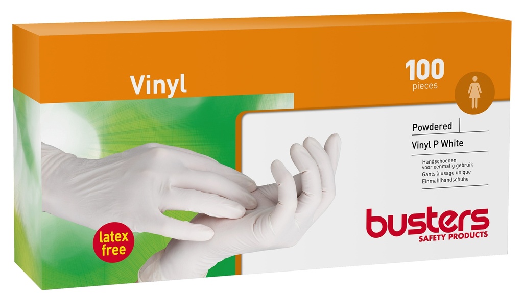 DISPOSABLE VINYL P WHITE (100ST)