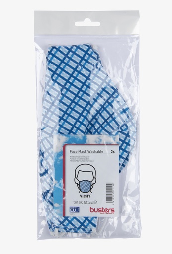 [1048316] FACE MASK WASHABLE VICHY 3PACK (3ST)