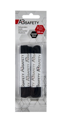 [1055464] LACETS 120CM RONDE NOIR (2PAIRES) (2PR)