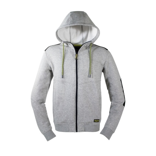 SWEATSHIRT SLICK HOODY ZIPPER GREY (1ST)