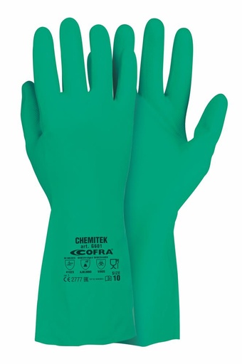 HANDSCHOEN CHEMITEK VERDE 12DOZ (12PR)