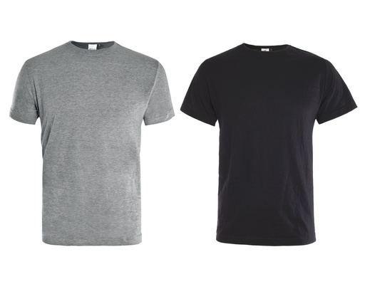 T-SHIRT GRIJS/ZWART 2PACK (2ST)
