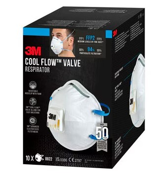 [1051312] STOFMASKER 8822 FFP2 MET VENTIEL (10ST)
